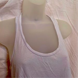 Splendid palest of pale lavender racer back flowy tee.